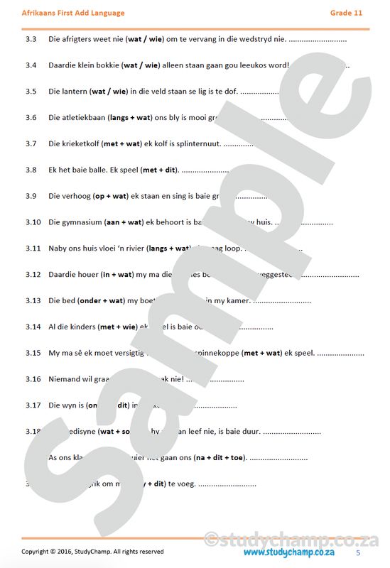 Grade 11 Afrikaans: Voornaamwoorde