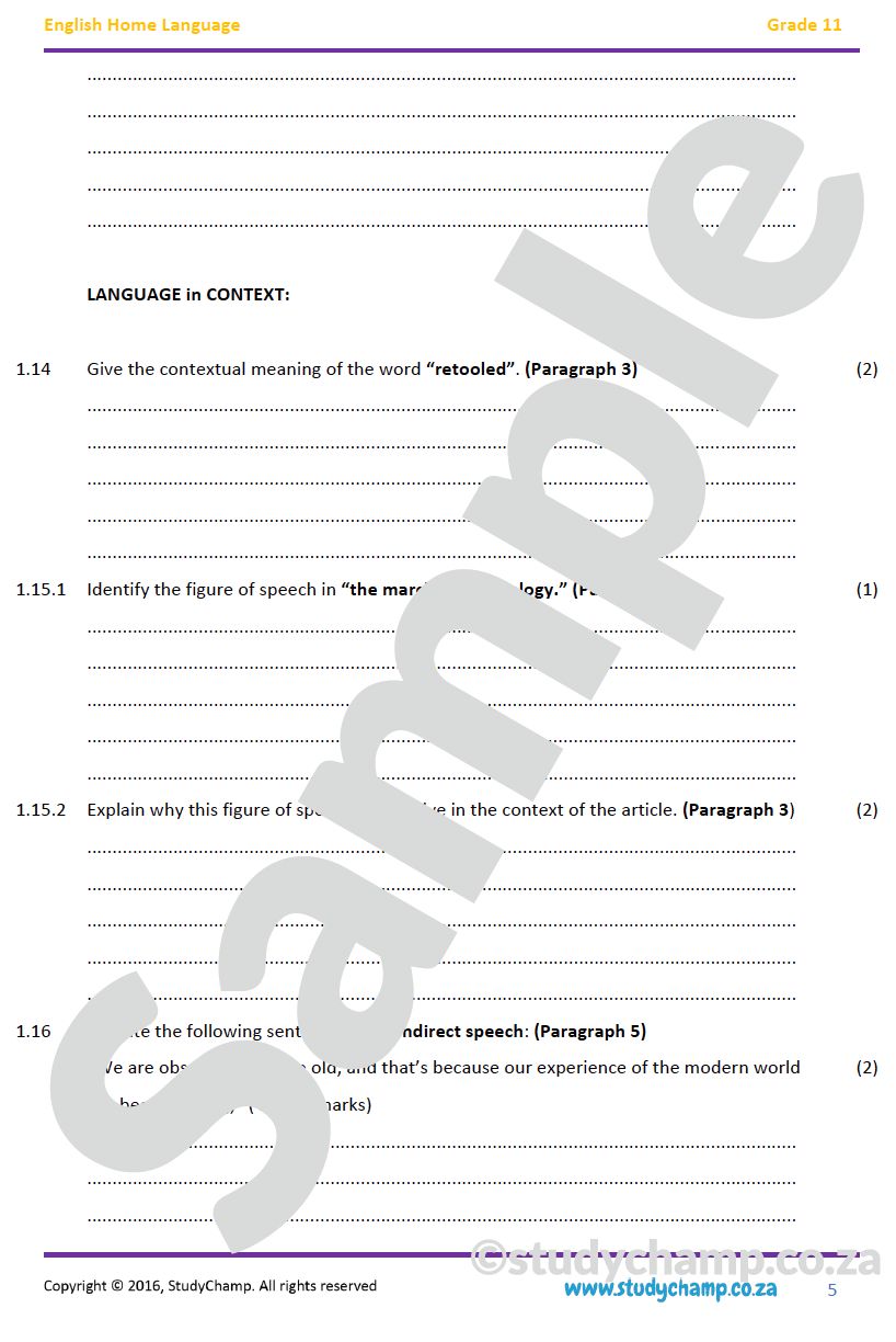 Grade 11 English: Comprehension and Language: Video Games
