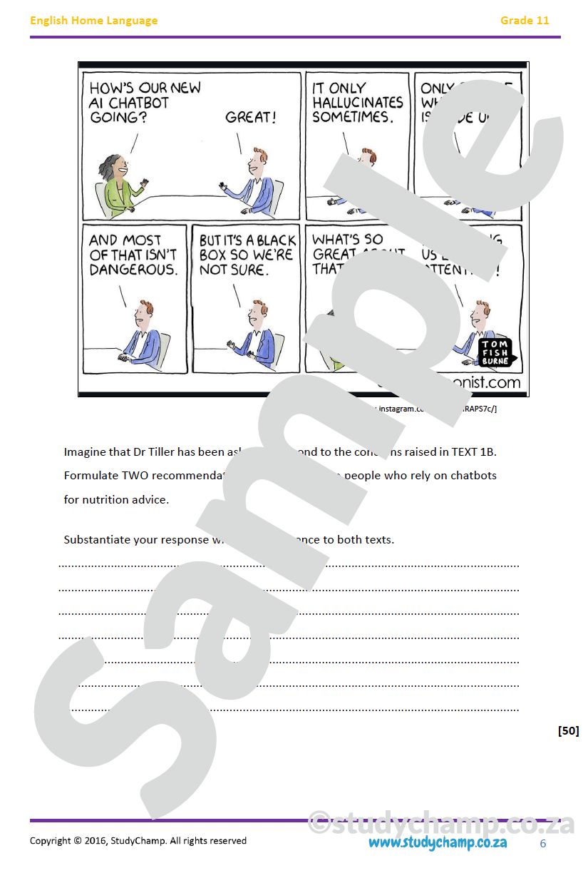 Grade 11 IEB English: Comprehension and Summary 5