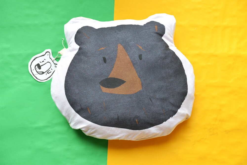 Handmade Black Bear Cushion A