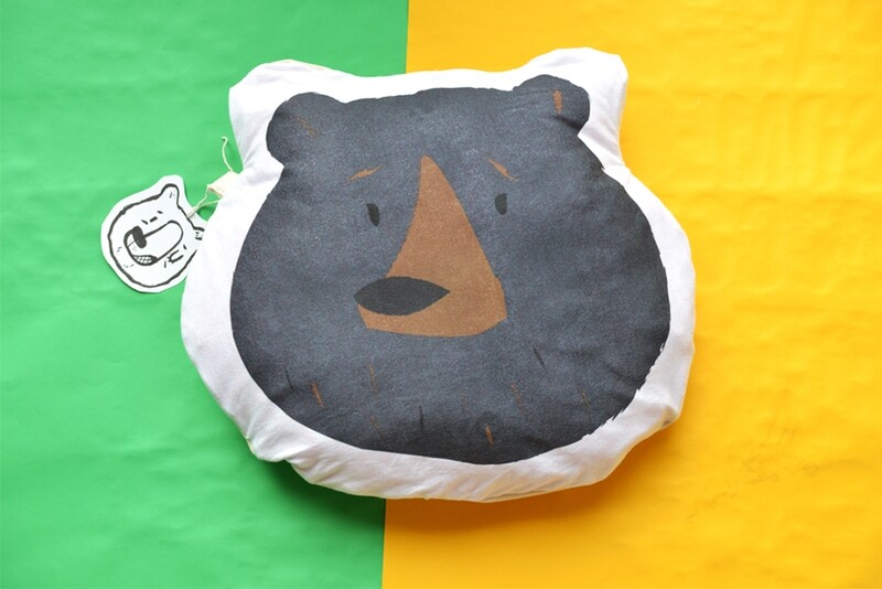 Handmade Black Bear Cushion A