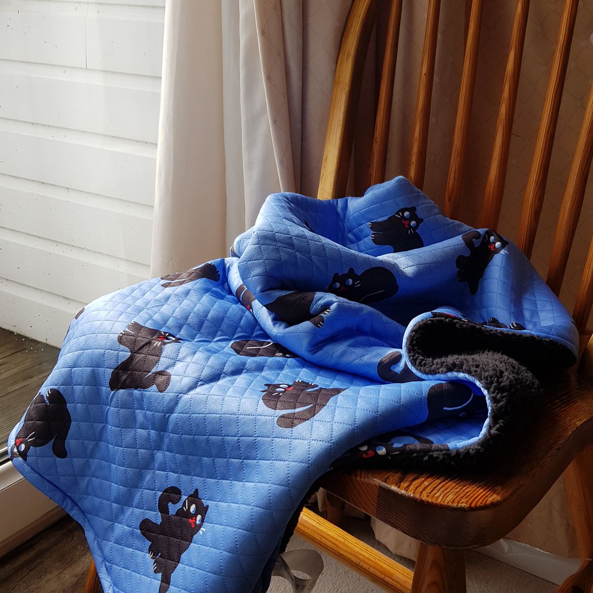 Mischievous Black Cat Throw