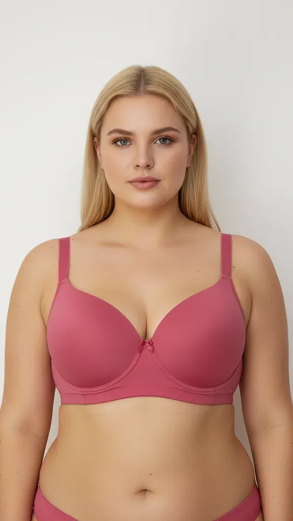 Raspberry Smooth Underwire Plus-Size Bra