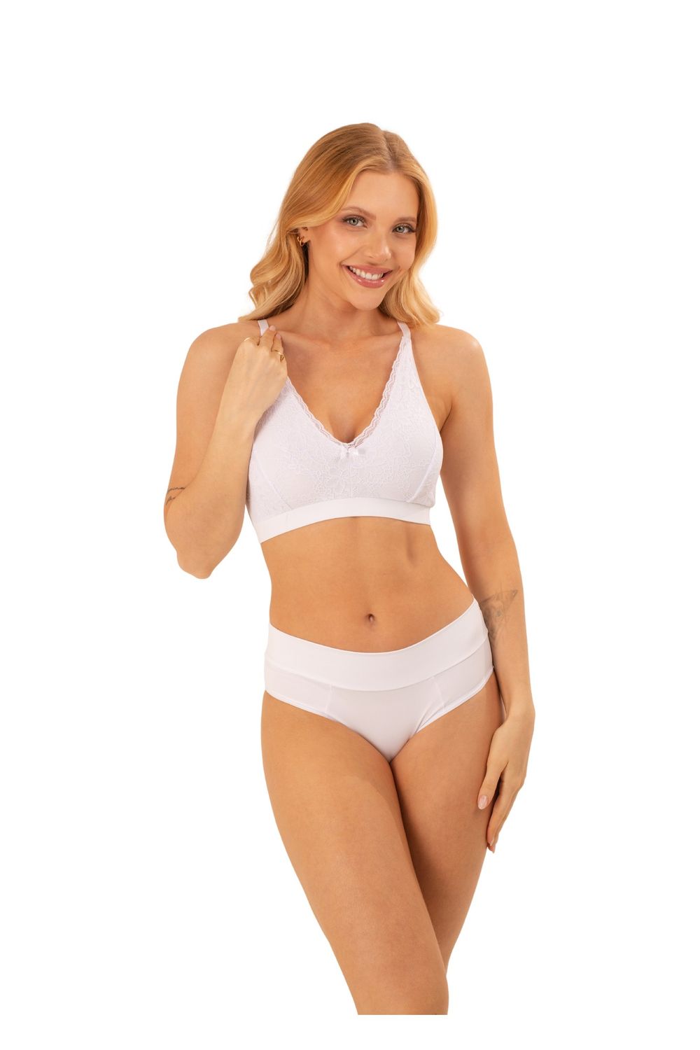 White Smooth Bra &amp; Brief Set