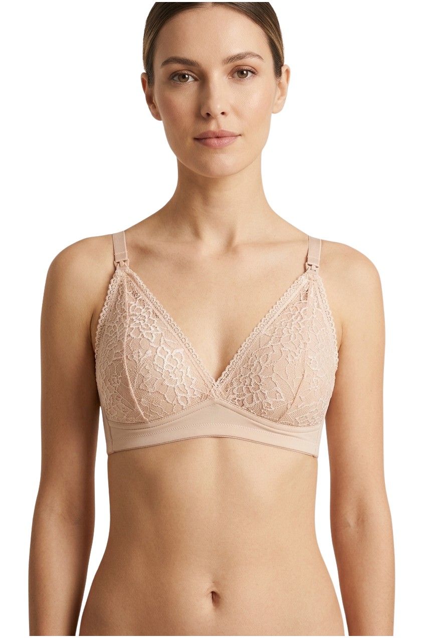 Nude Lace Nursing Bra