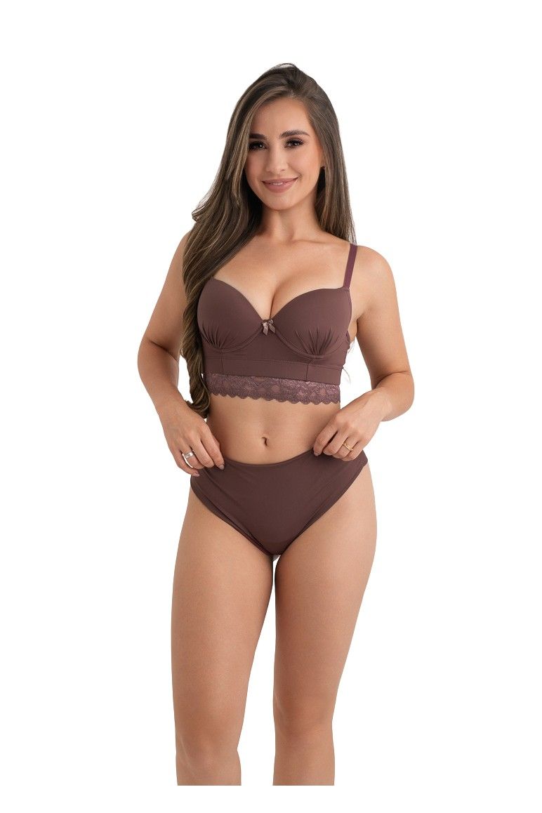 Mocha Push-Up Bra &amp; Brief Set