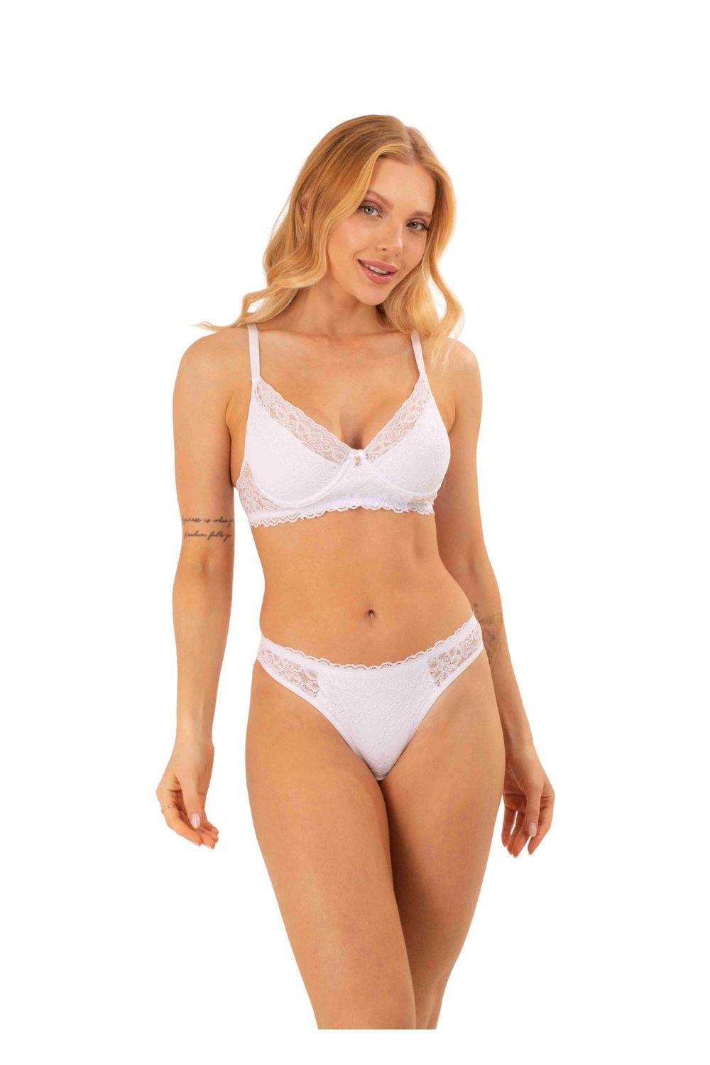 White Lace Balconette Set