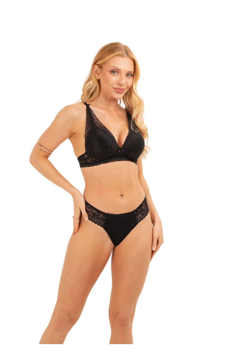 Black Triangle Bra &amp; Brief Set