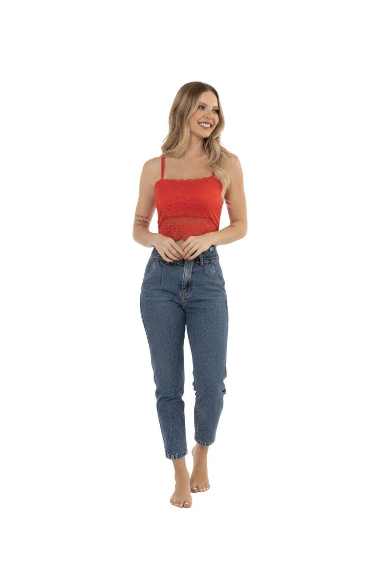 Red Bandeau Top