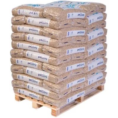 Pellet di legno Pellini 6mm ENplusA1, bancale da 66 x 15kg
