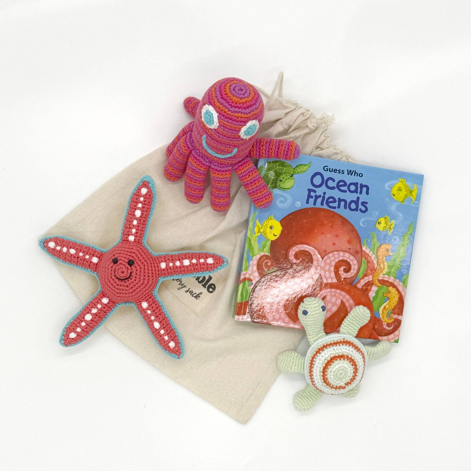 Pebble - Guess Who Ocean Friends Story Sack – Interactive Book &amp; Toys