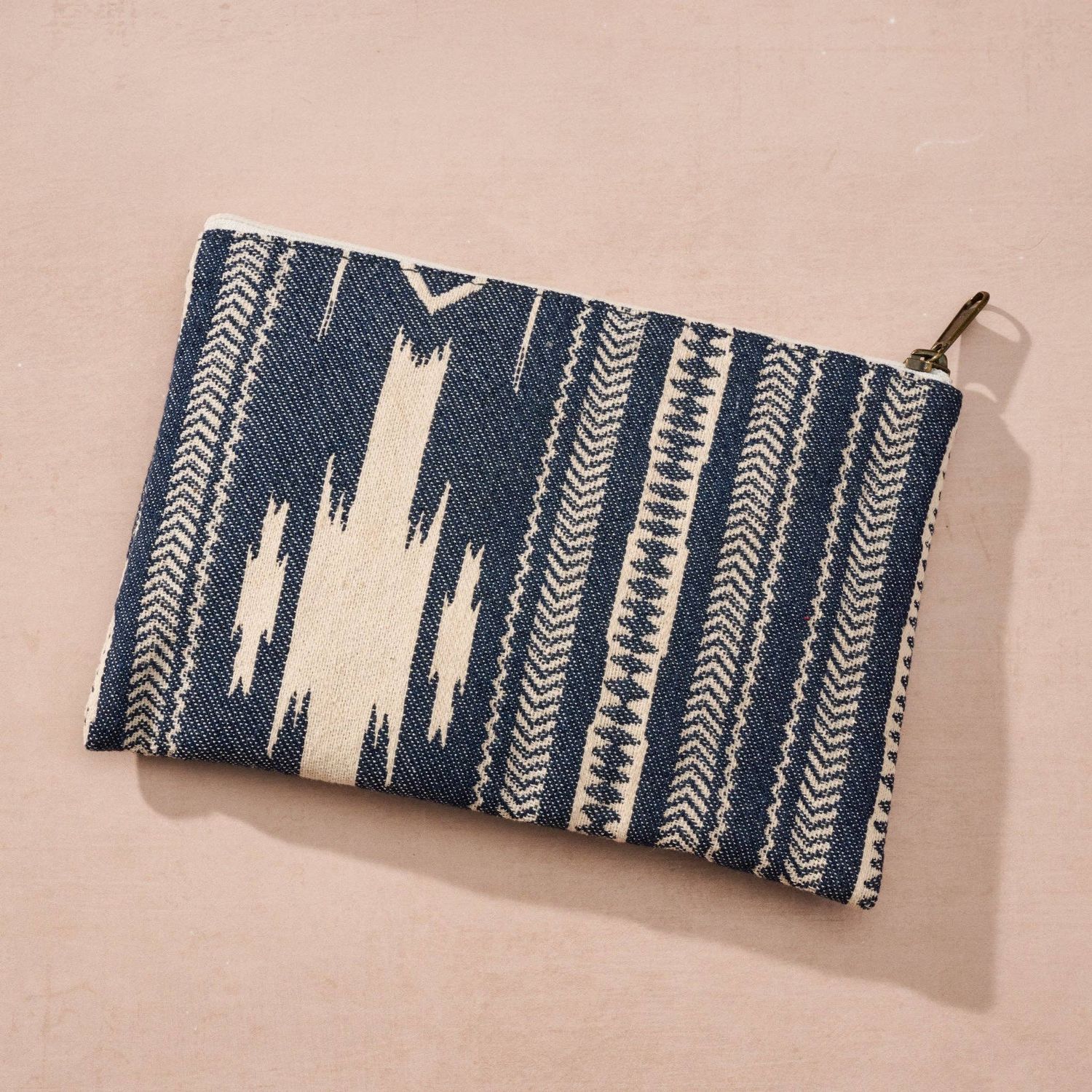 Ten Thousand Villages - Dhari Drop In Bag - Blue