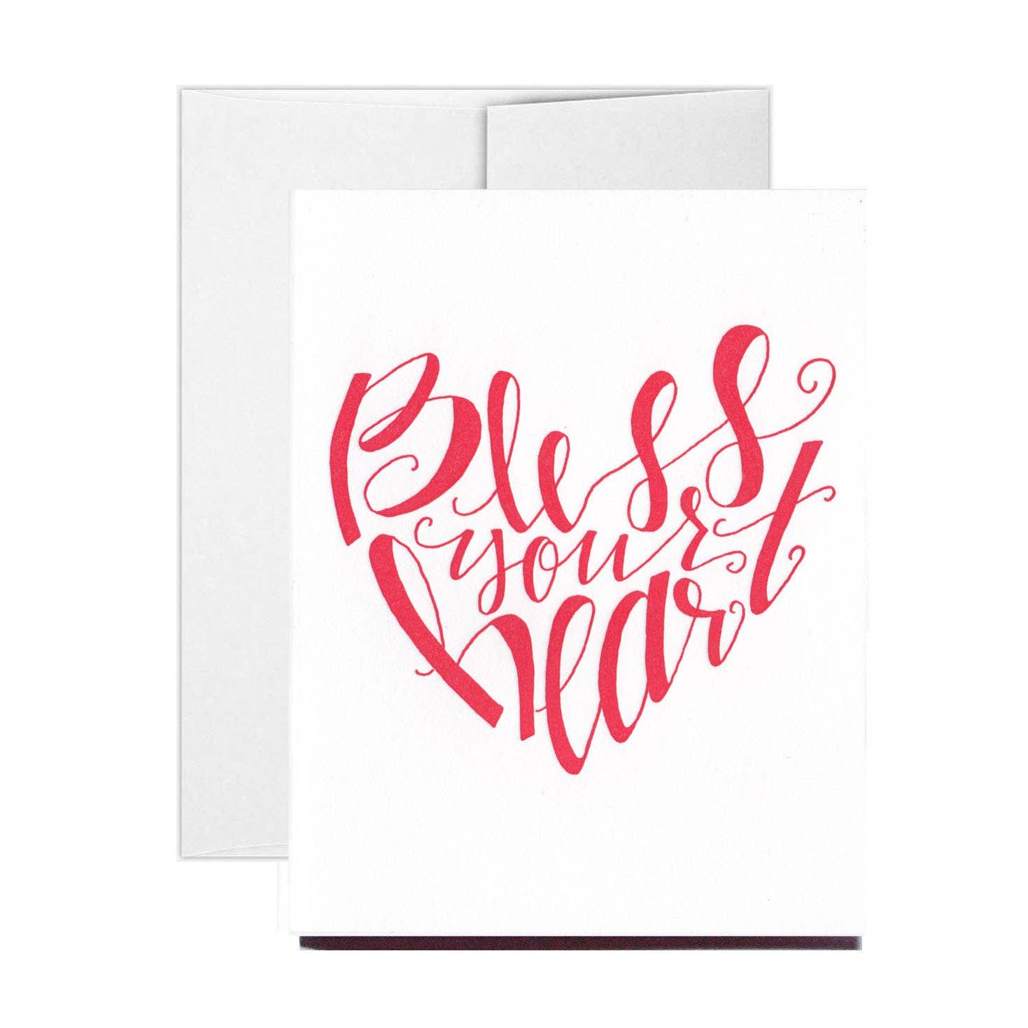 Stately Made - Bless Your Heart Letterpress Greeting Card