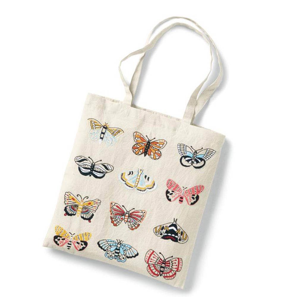 SERRV International - Flutter Butterfly Embroidered Tote Bag