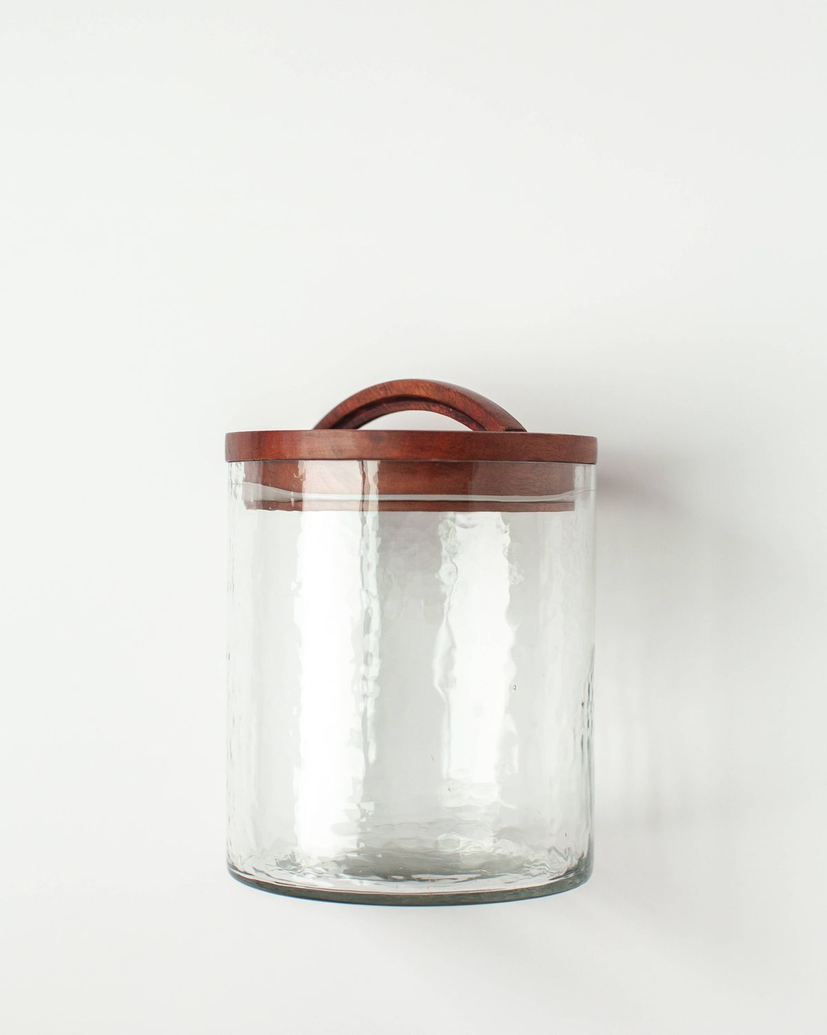 Creative Women - Handblown Hammered Glass Canisters: Clear / Small