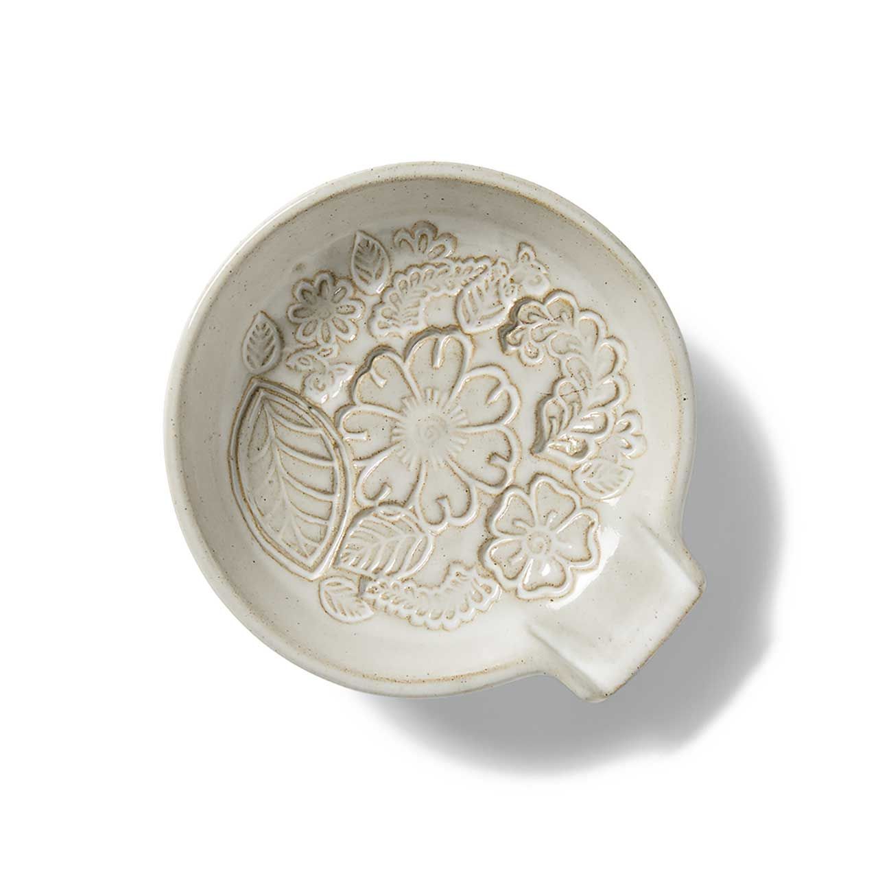 SERRV International - Pressed Blossom Ceramic Spoon Rest