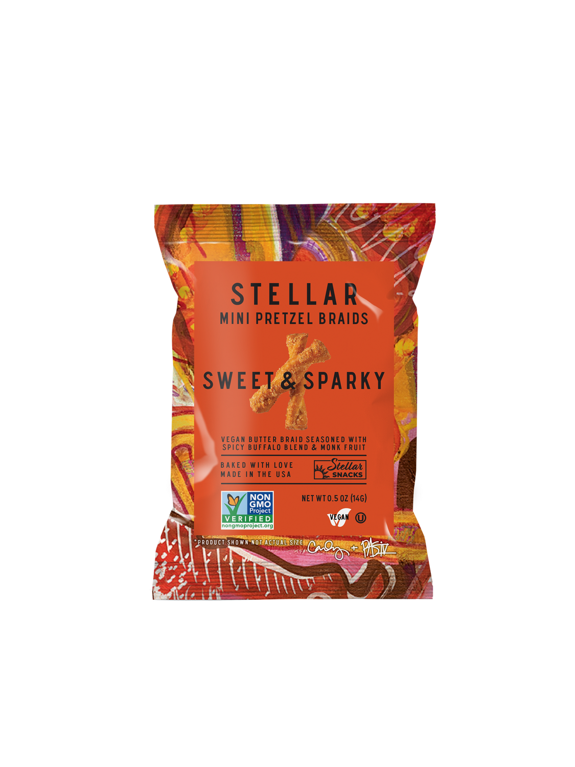 Stellar Snacks - Stellar Pretzel Braids - Sweet &amp; Sparky - 0.5oz (75CT)