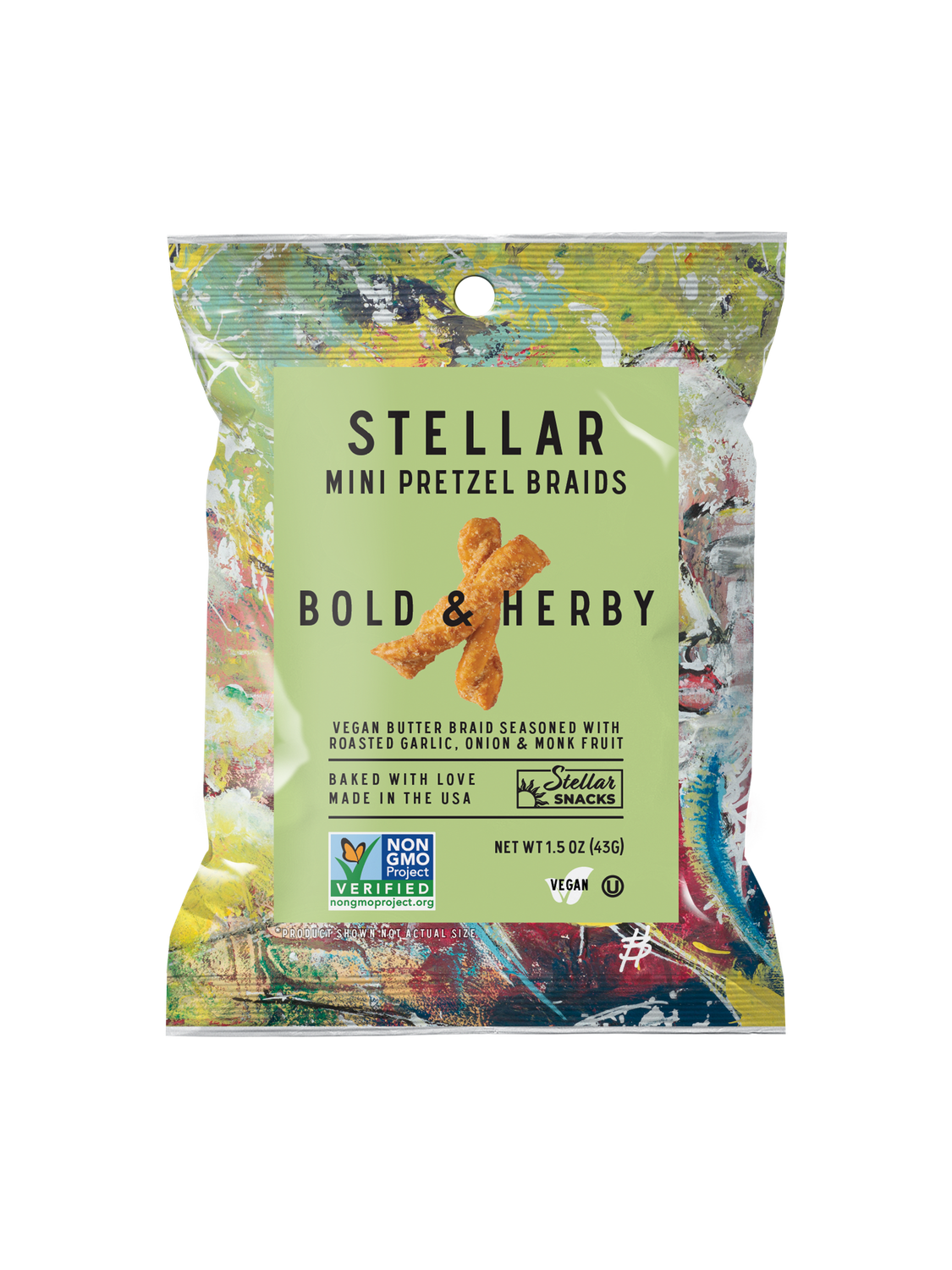 Stellar Snacks - Stellar Pretzel Braids - Bold &amp; Herby - 1.5OZ