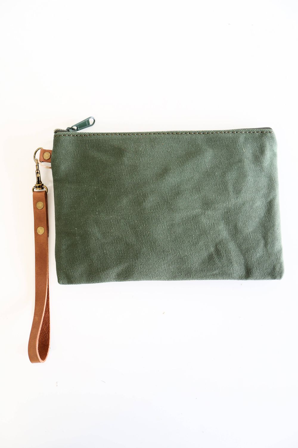 Jubilee Trading Co.  |  Ethical Trade Decor + Accessories - Canvas Clutch/Zippered Pouch: Green