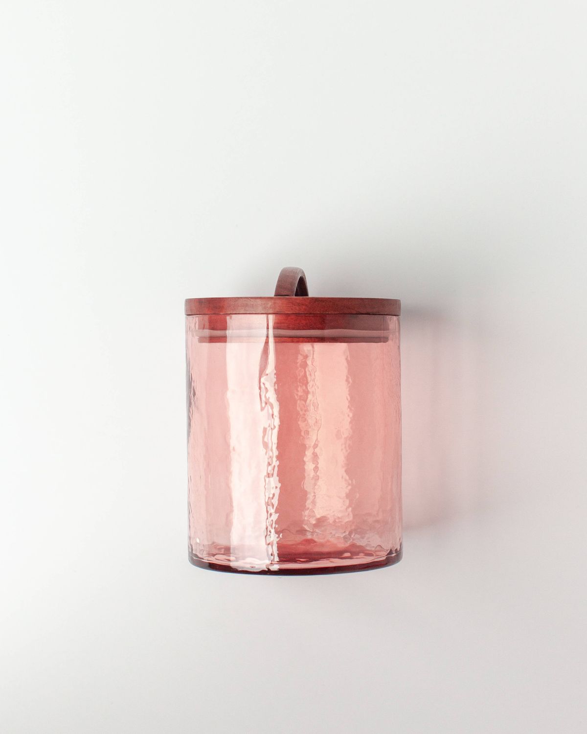 Creative Women - Handblown Hammered Glass Canisters: Blush / Small
