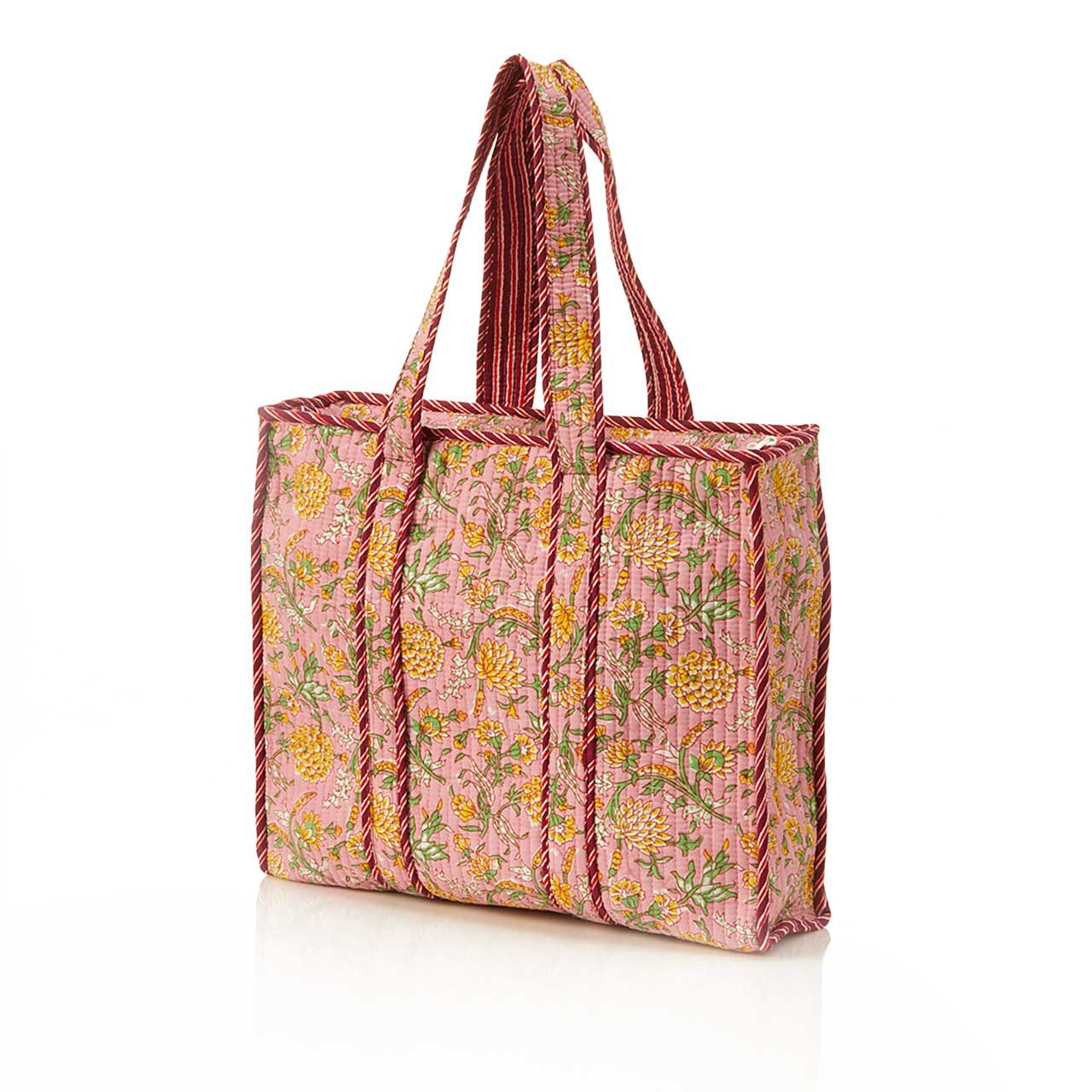 SERRV International - Marigold Blush Quilted Tote Bag