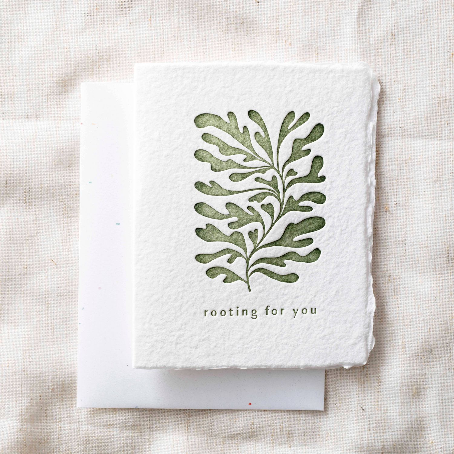 Paper Baristas - Rooting for You | Plant Shop Greeting Card: Flat A2 Greeting Card. Blank on Back.