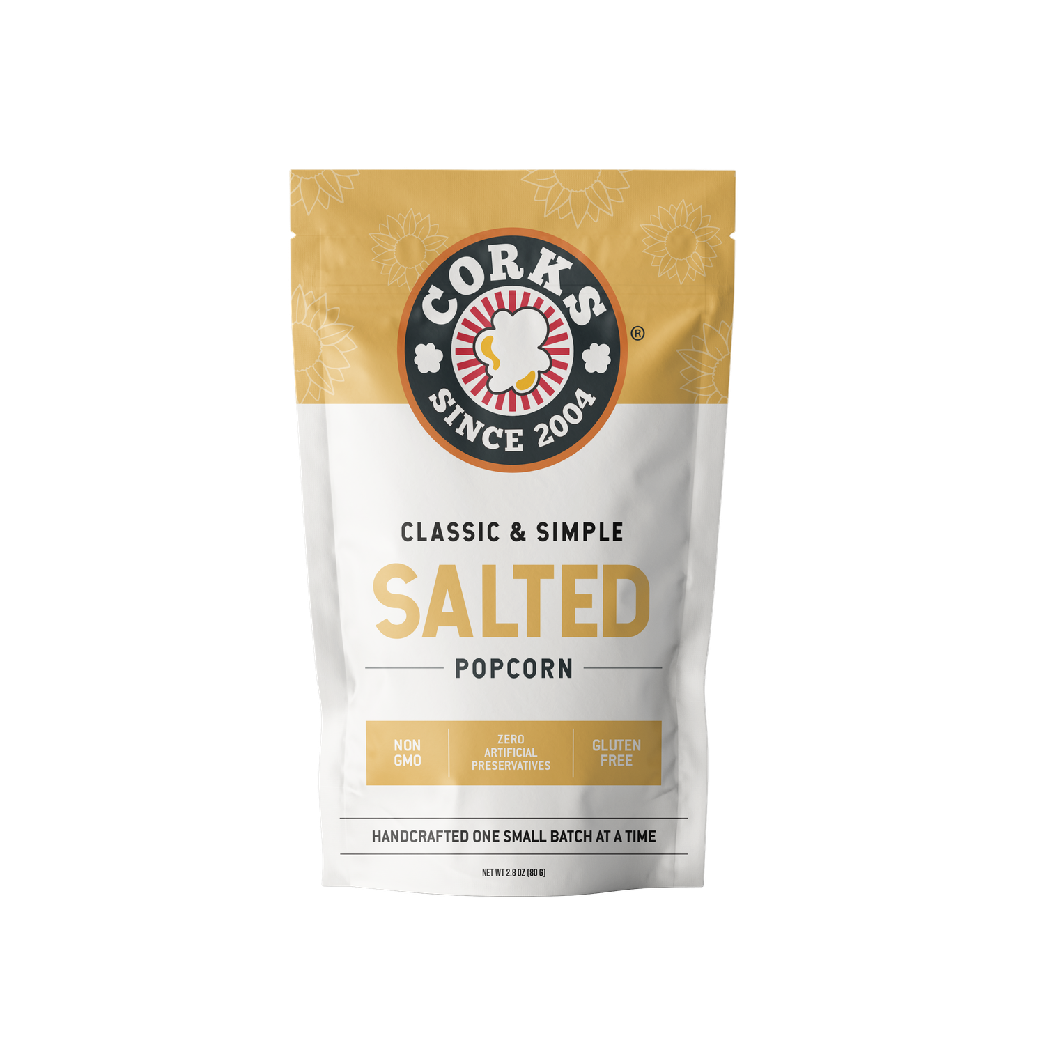 Corks Popcorn - Simply Salted Popcorn - 2.8 Oz