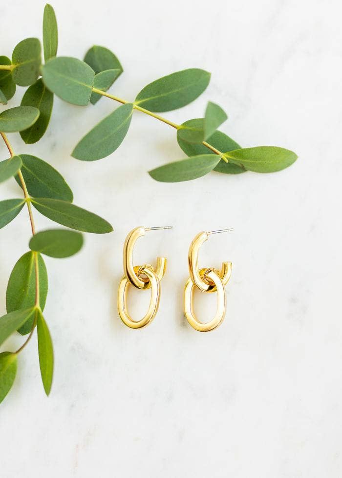 Mercy House Global - Oval Link Earrings | Gold
