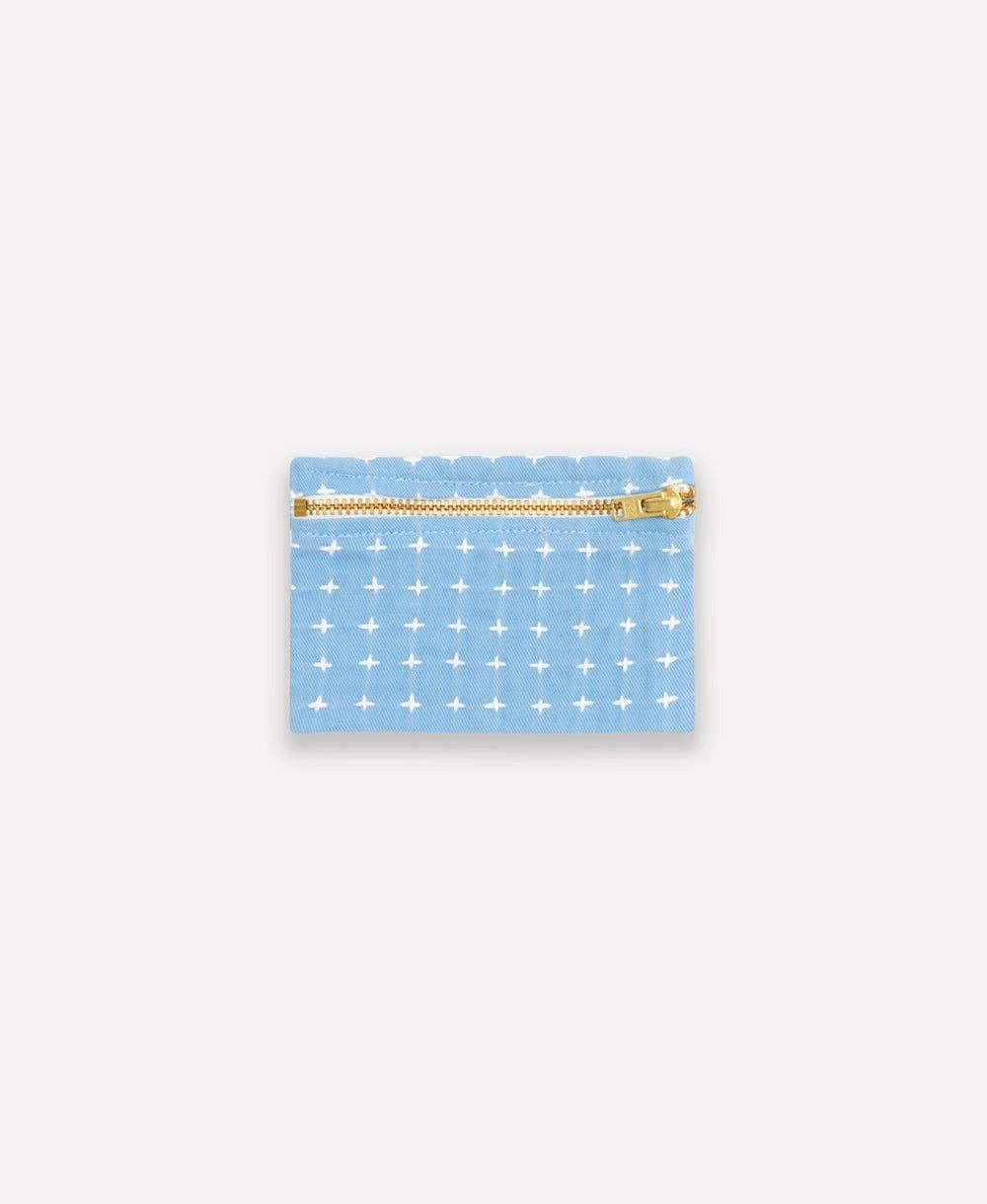 Anchal - Cross-Stitch Coin Purse: Dusk Blue
