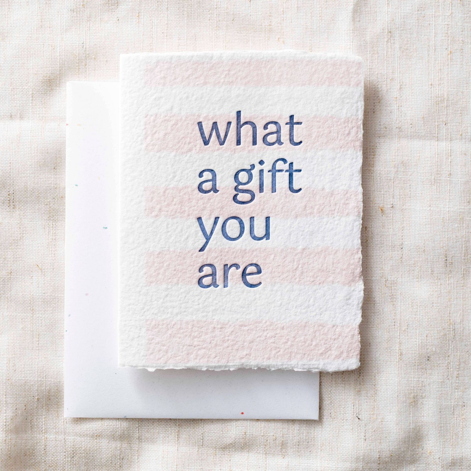 Paper Baristas - What A Gift You Are | Eco-Friendly Friendship Greeting Card: Flat A2 Greeting Card. Blank on Back.