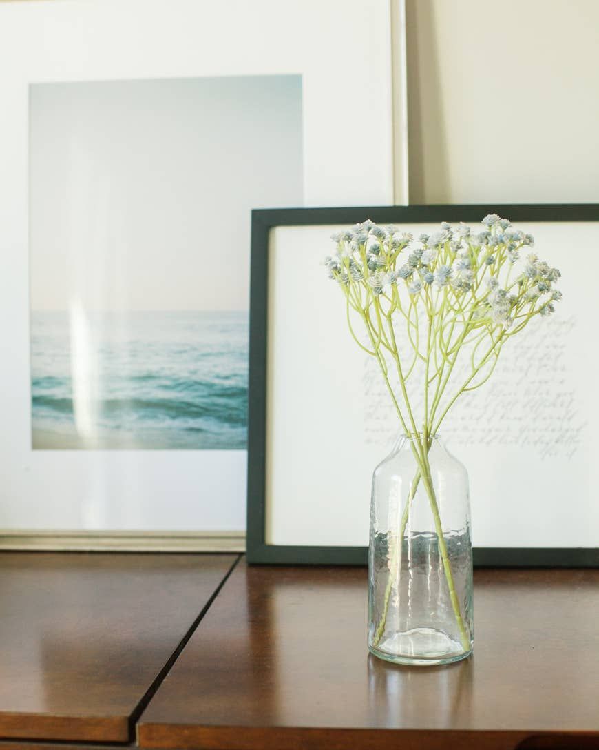Creative Women - Siena Handblown Hammered Bud Vase: Clear