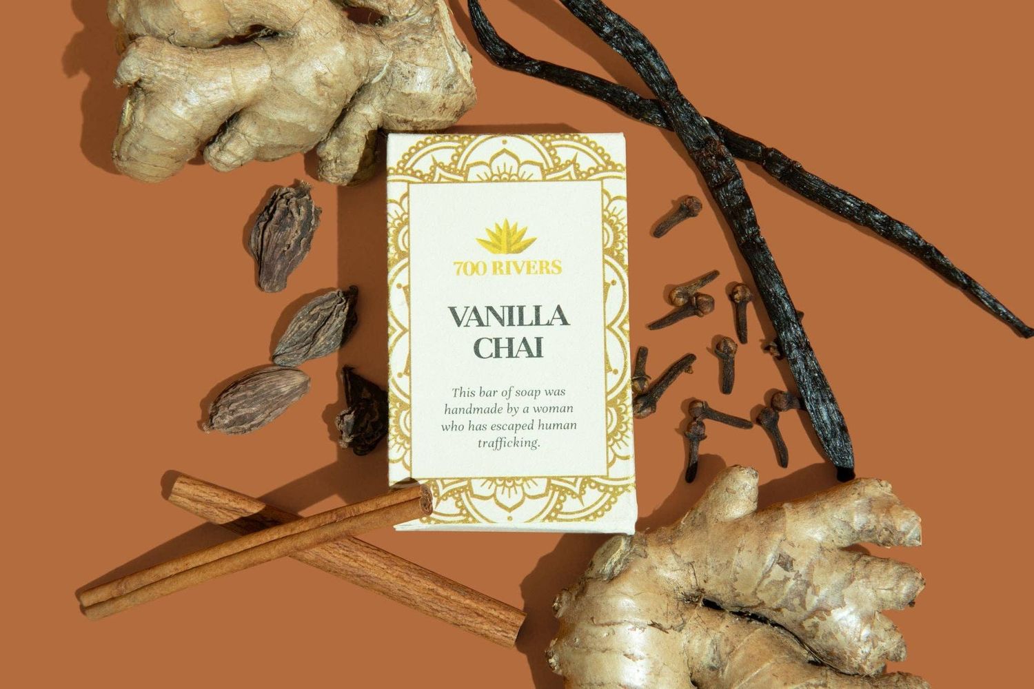 700 Rivers - Vanilla Chai Soap Bar - Travel Size | Stocking Stuffer