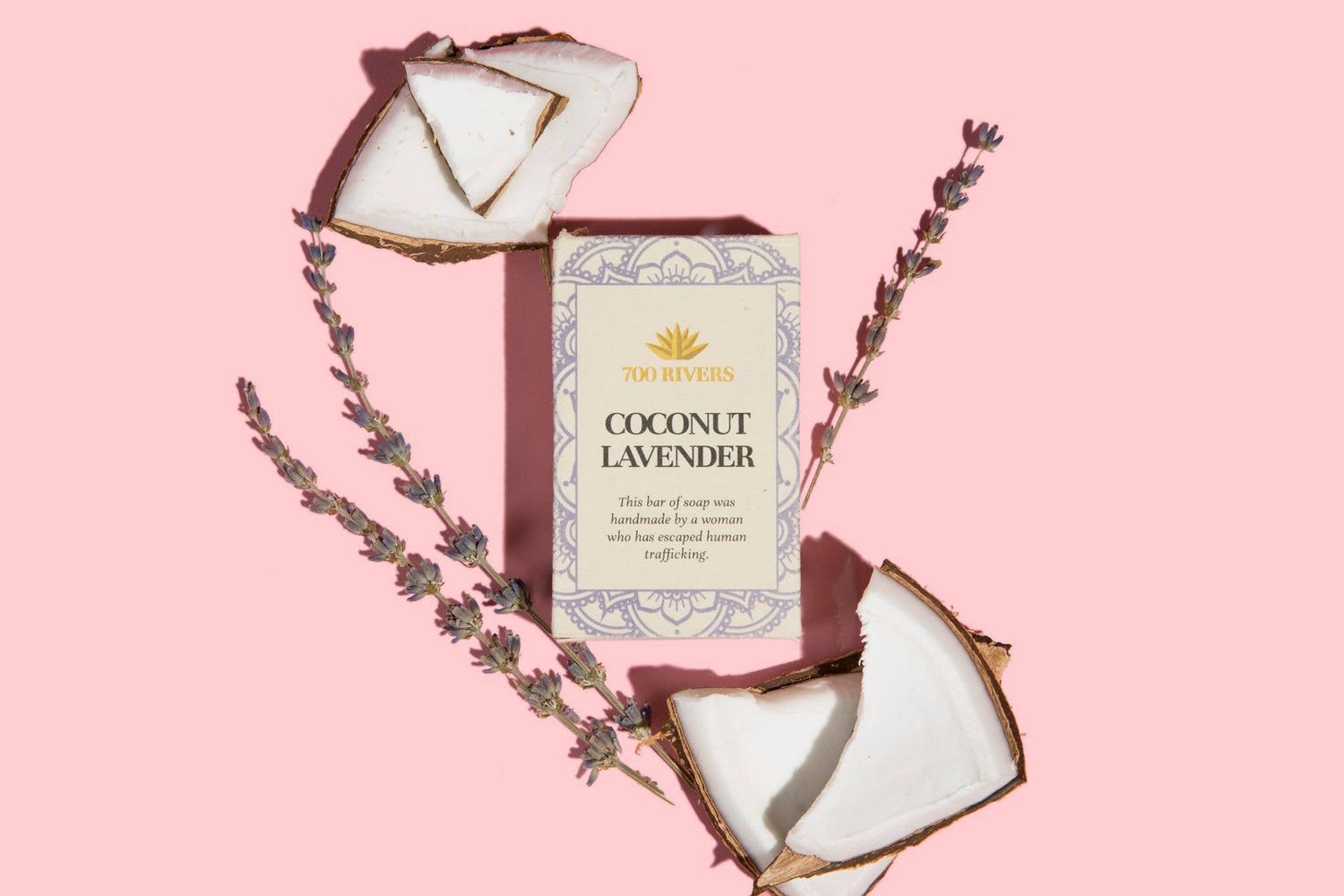 700 Rivers - Coconut Lavender Soap Bar - Travel Size | Stocking Stuffer