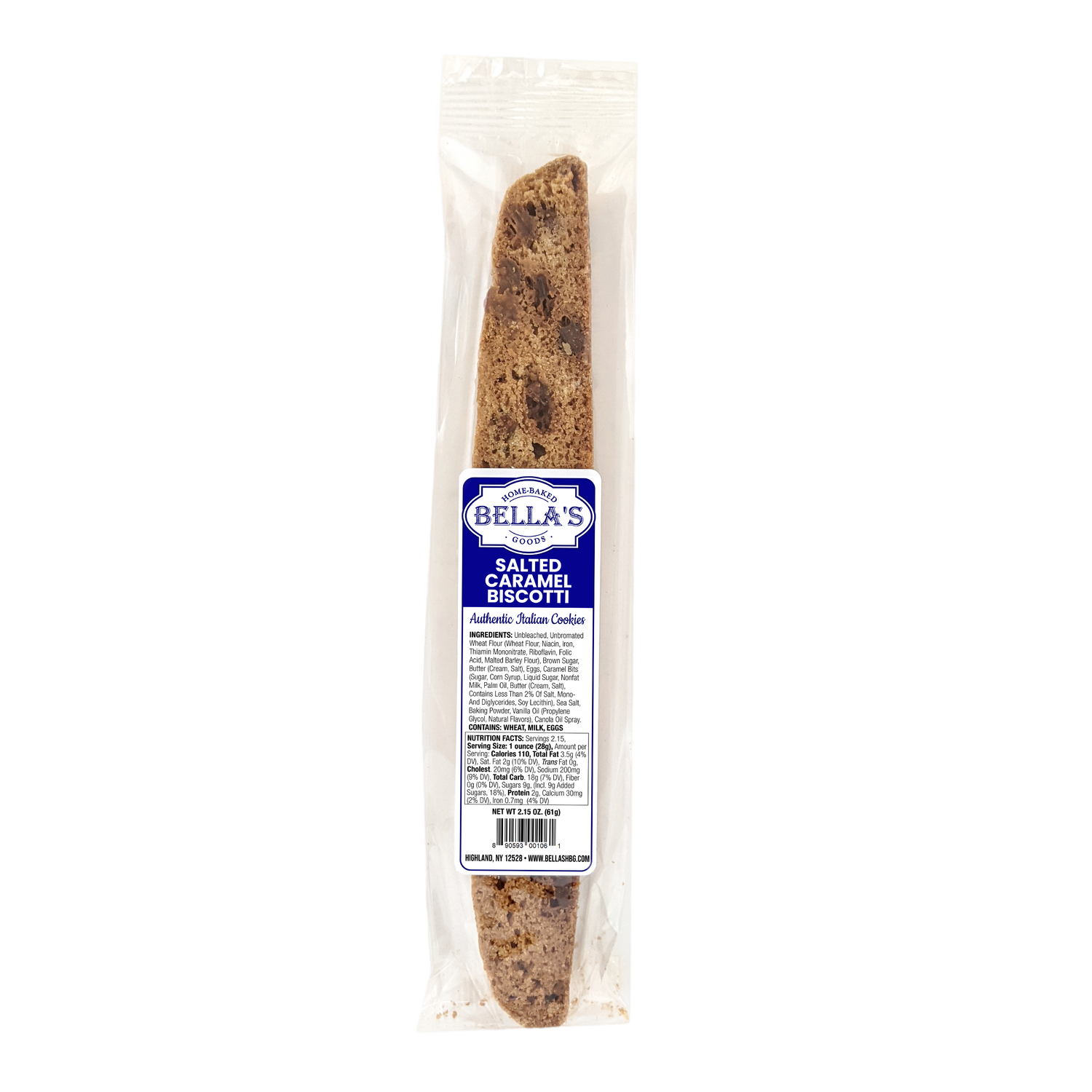 Bella's Home-Baked Goods - Salted Caramel Biscotti Singles