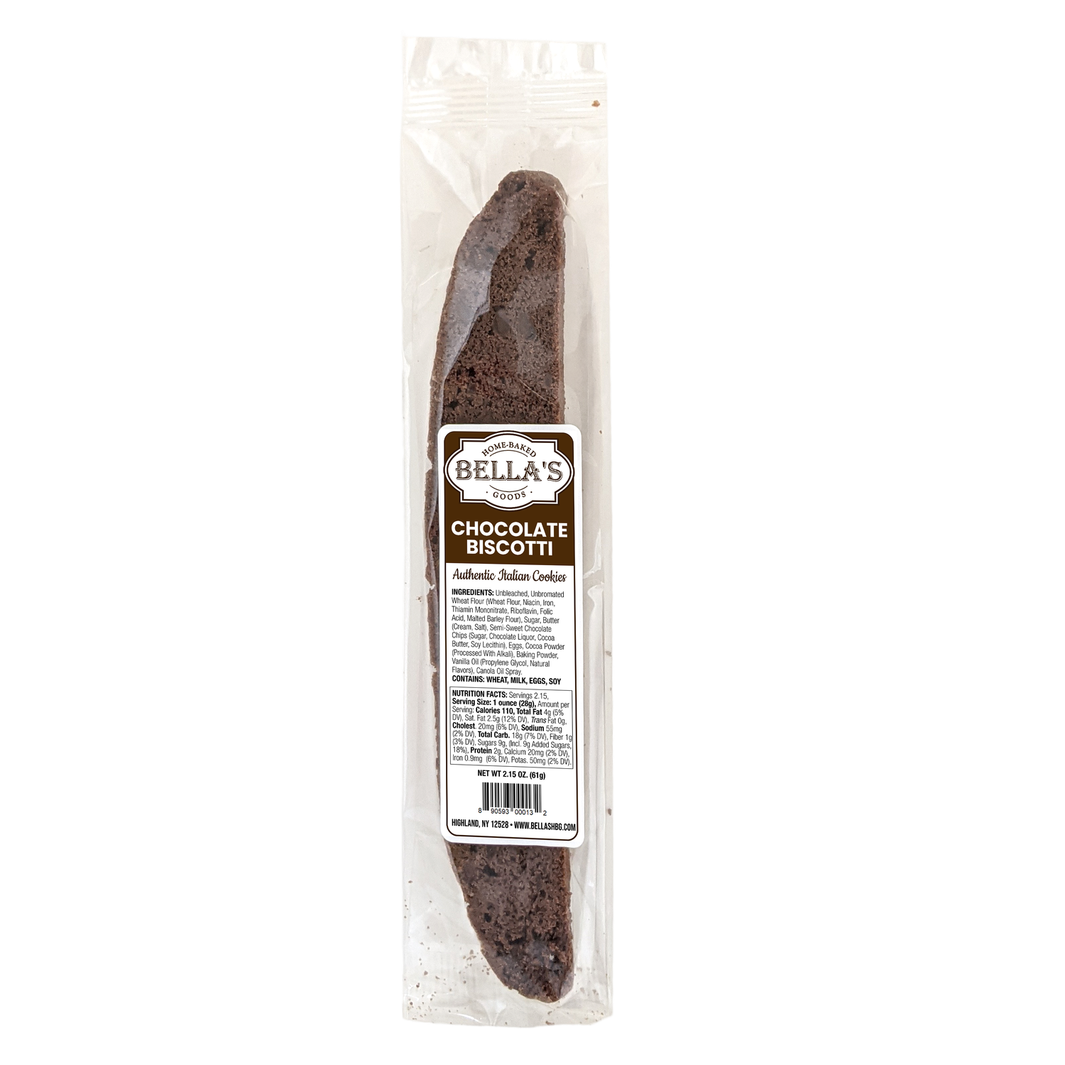 Bella's Home-Baked Goods - Chocolate Biscotti Singles