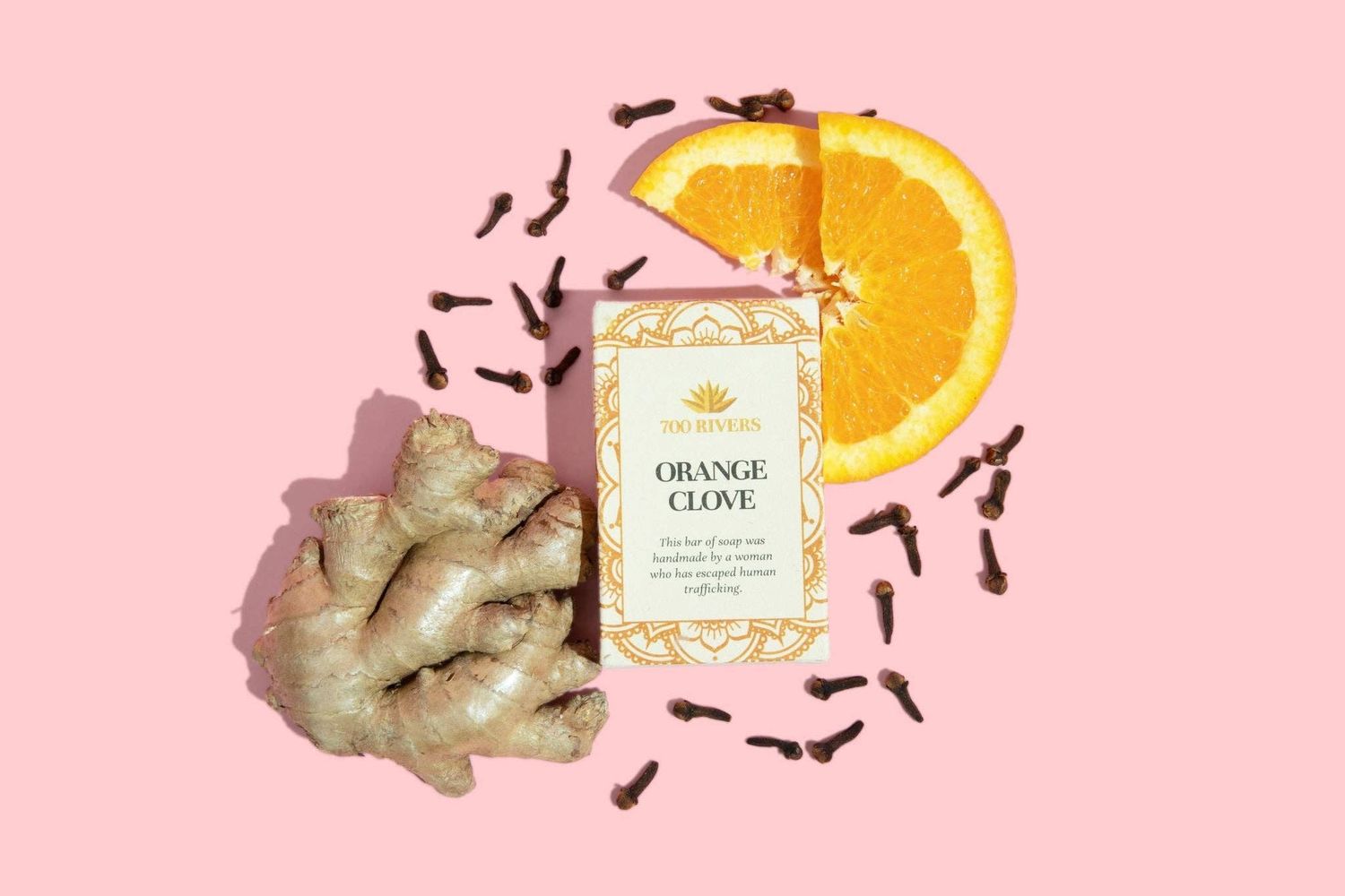 700 Rivers - Orange Clove Soap Bar - Travel Size | Stocking Stuffer