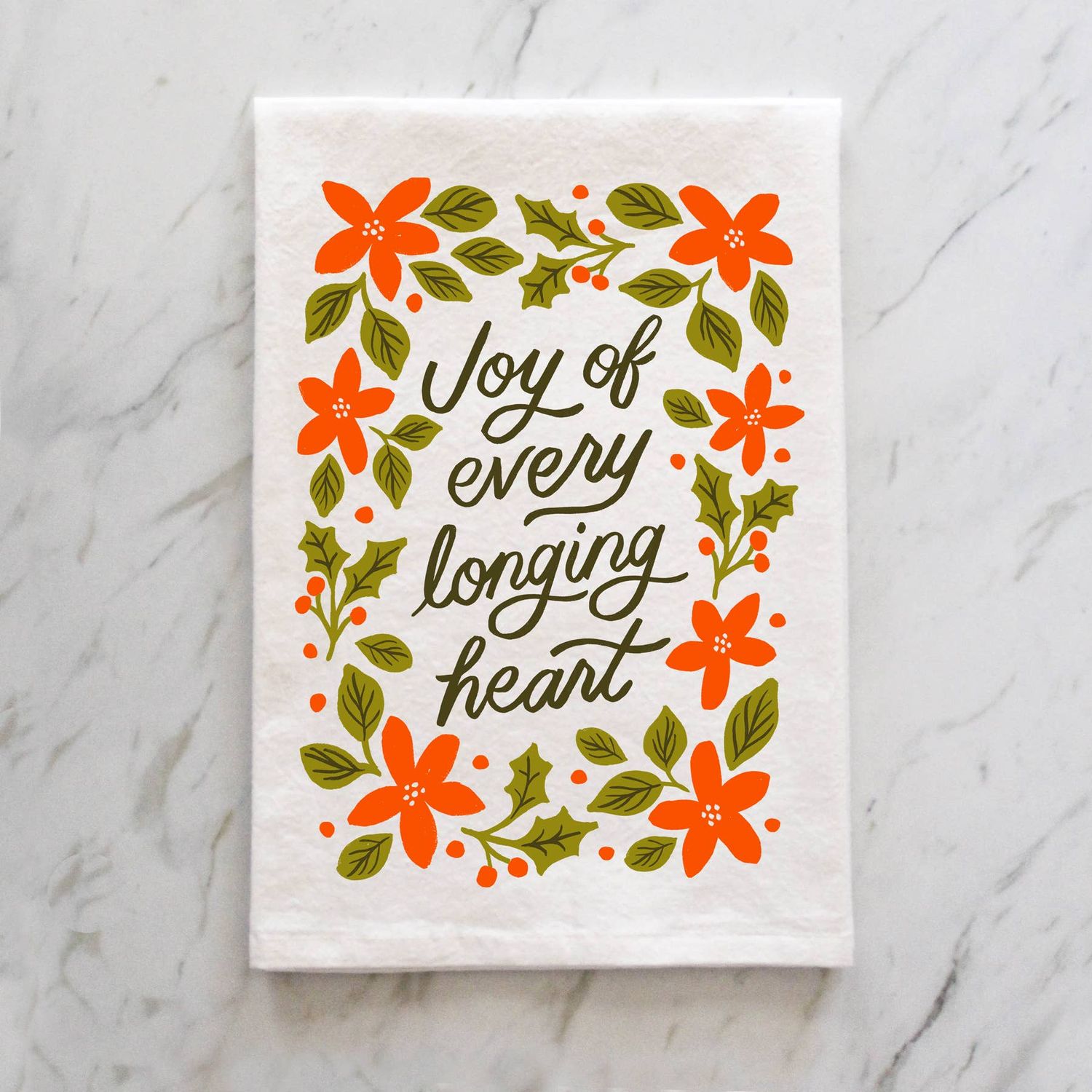 Naomi Paper Co. - Joy of Every Longing Heart Christmas Tea Towel
