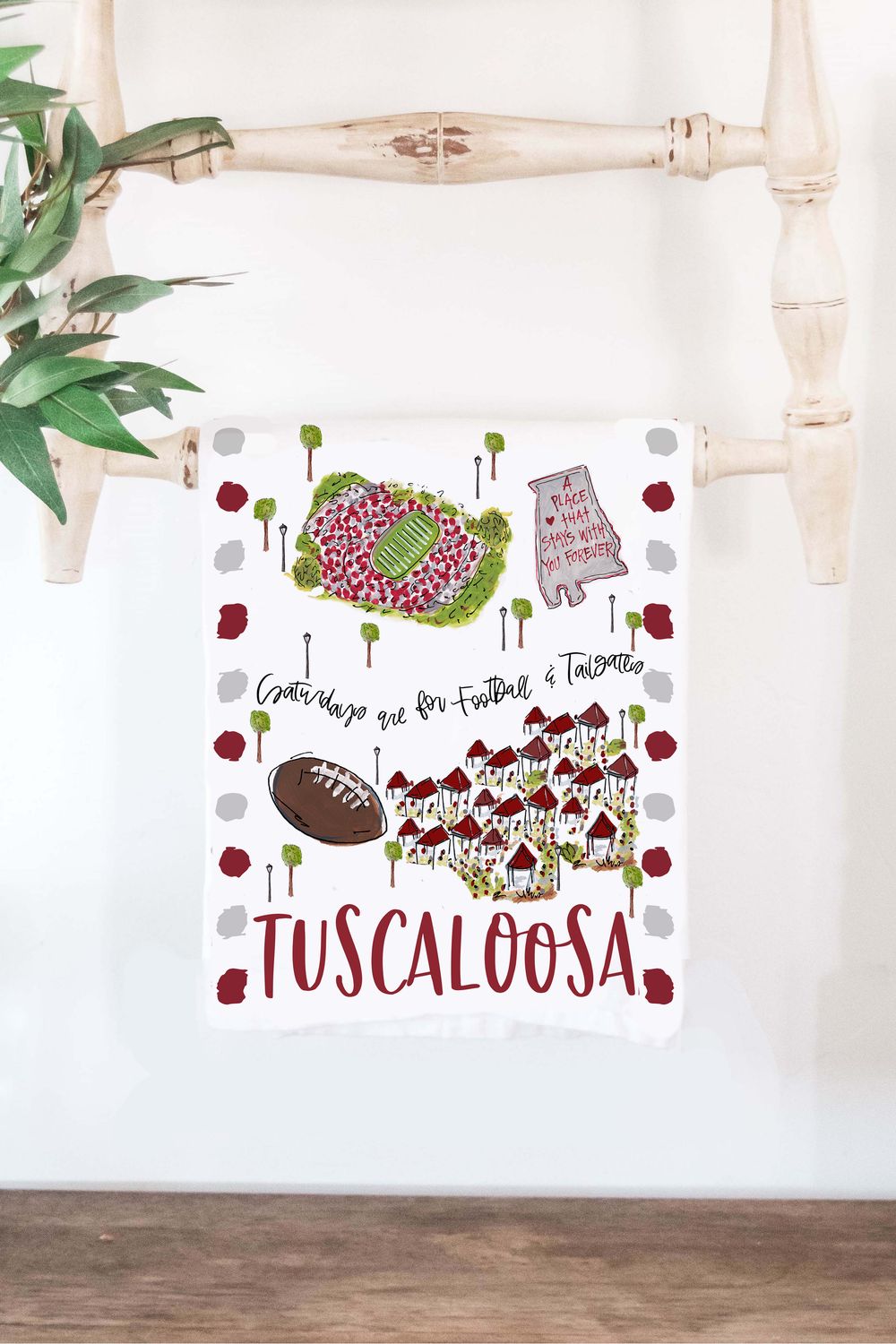 Happy By Rachel, LLC - Saturdays Tuscaloosa, AL Tea Towel