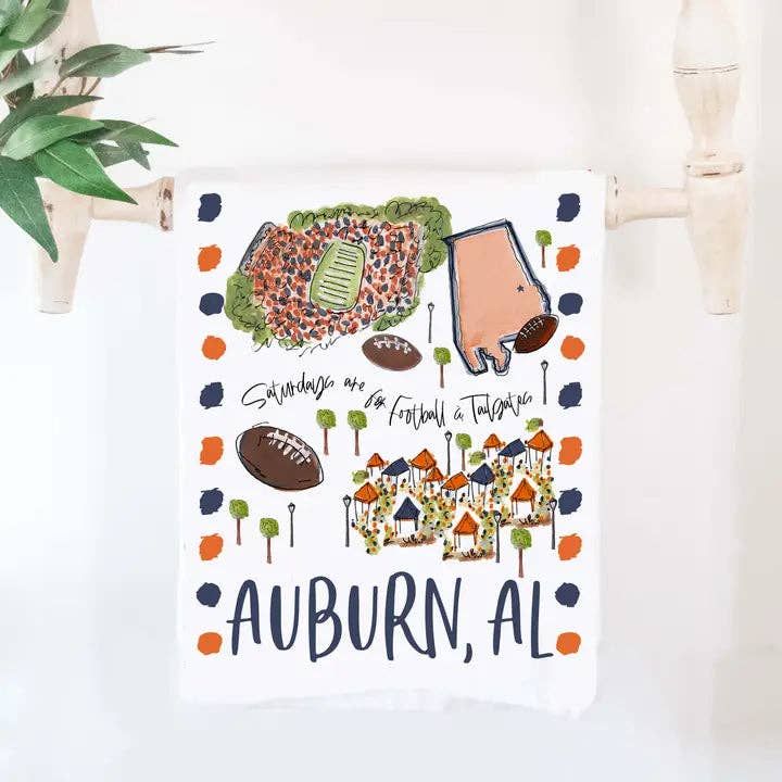 Happy By Rachel, LLC - Auburn, AL Tea Towel
