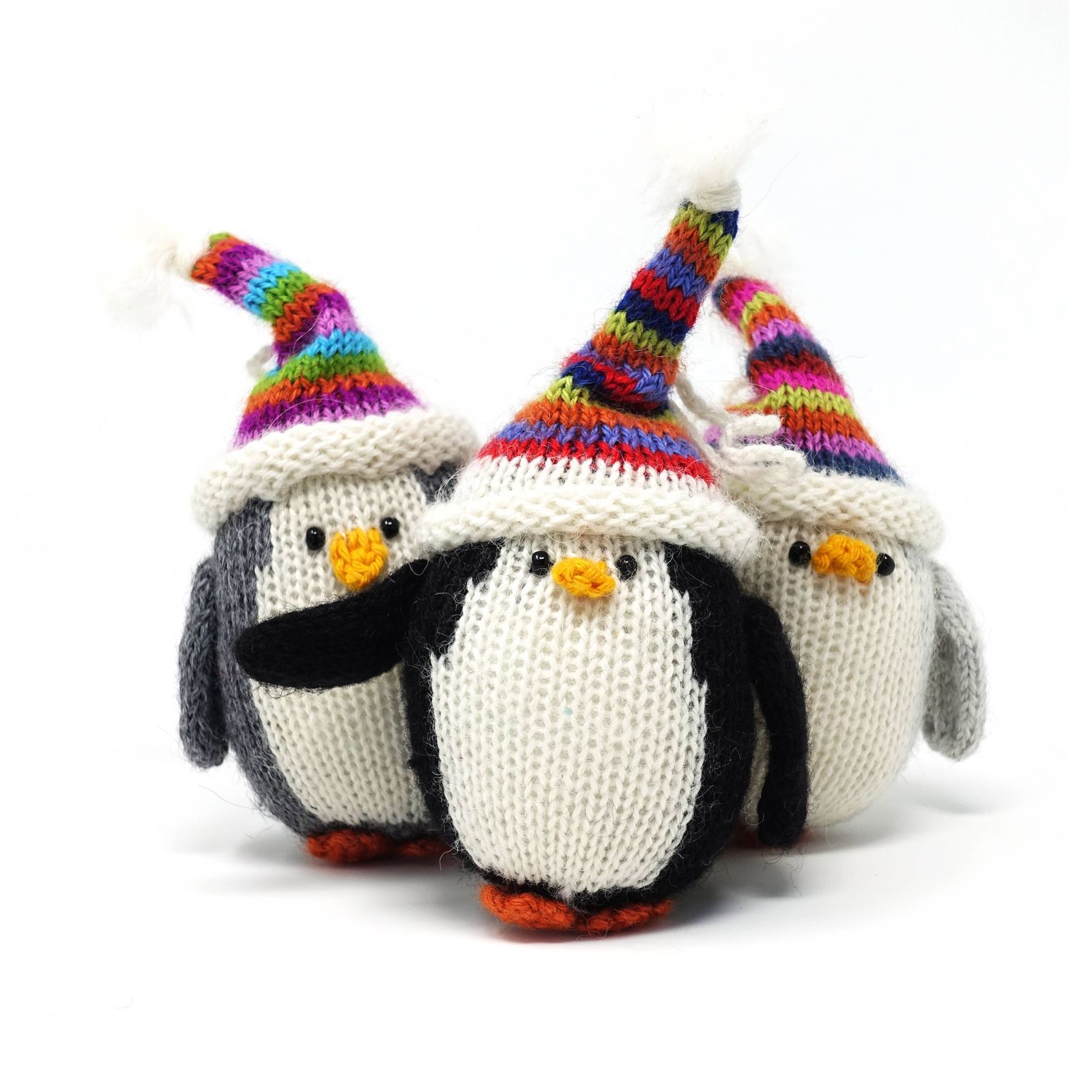 Melange Collection - Handmade Penguin with Stripe Hat Holiday Ornament