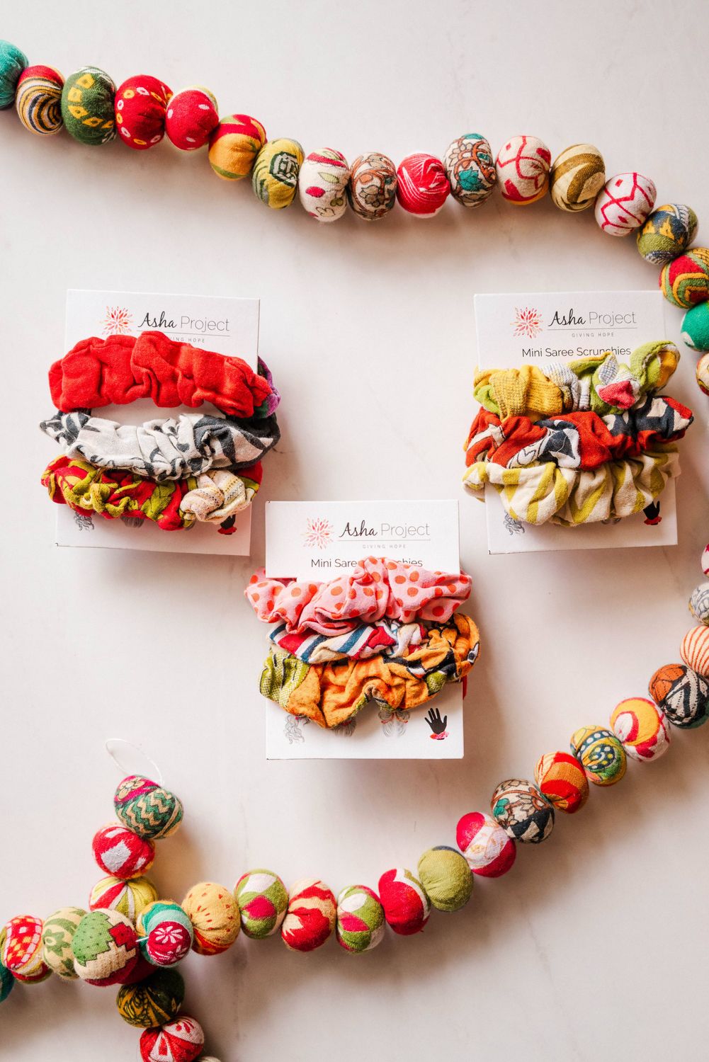 Asha Project - Saree Mini Scrunchie Set