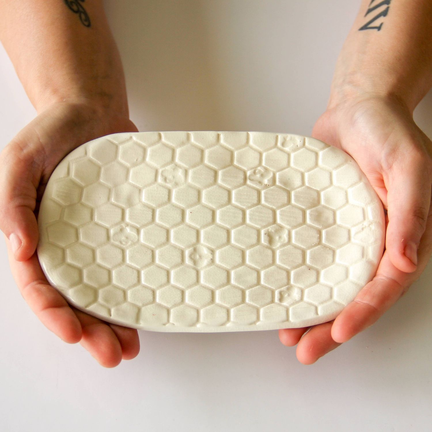 Prodigal Pottery - Beehive Soap Dish: White