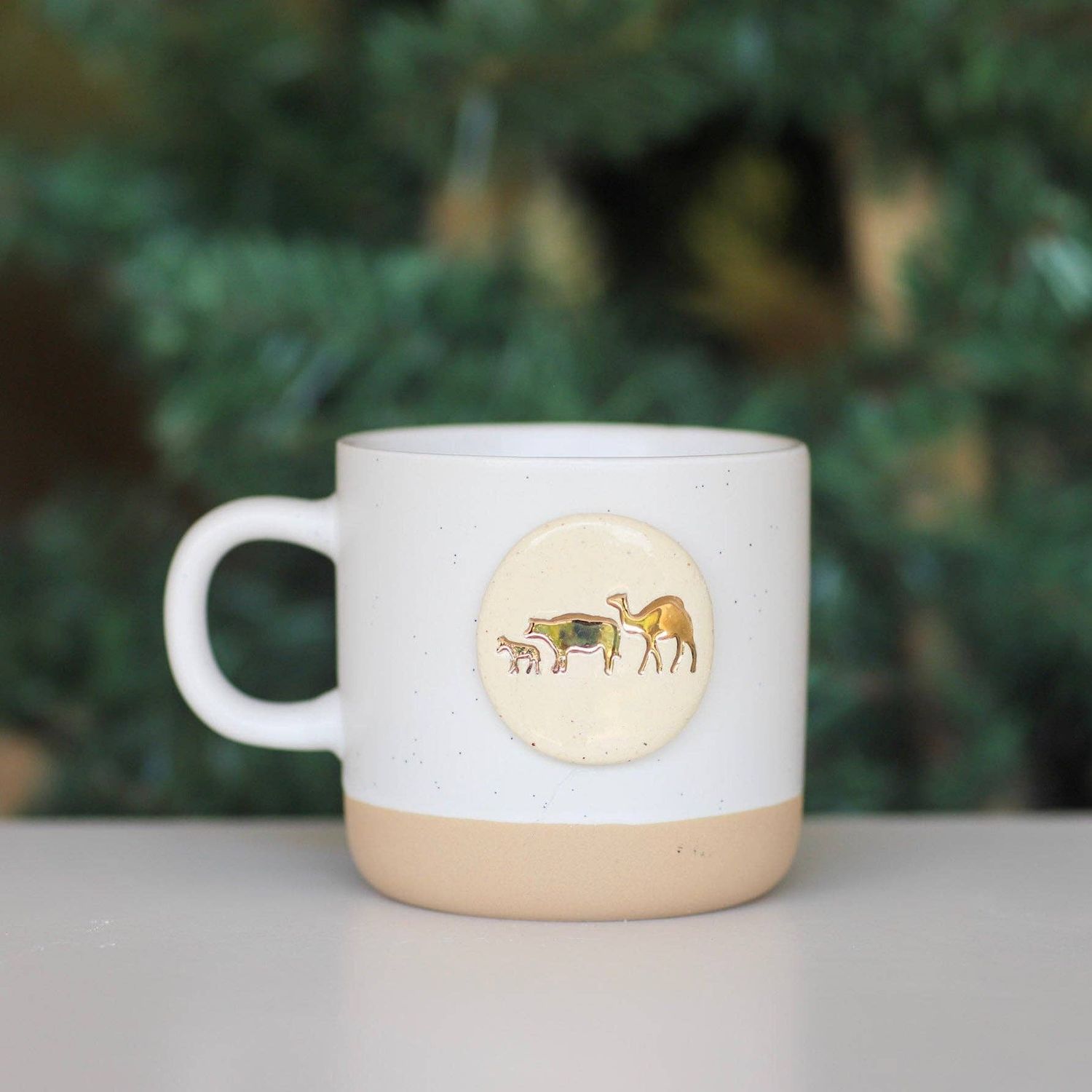 Prodigal Pottery - Ceramic Nativity Mug Set: 11oz Cabin Mug / Nativity Mug