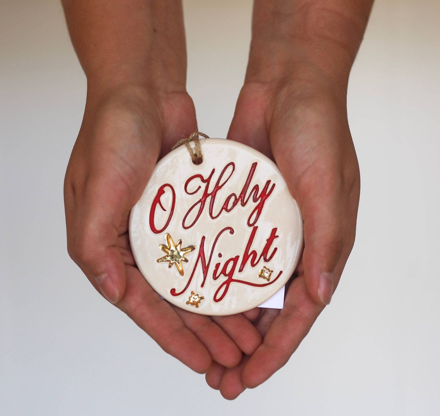 Prodigal Pottery - O Holy Night Ceramic Ornament
