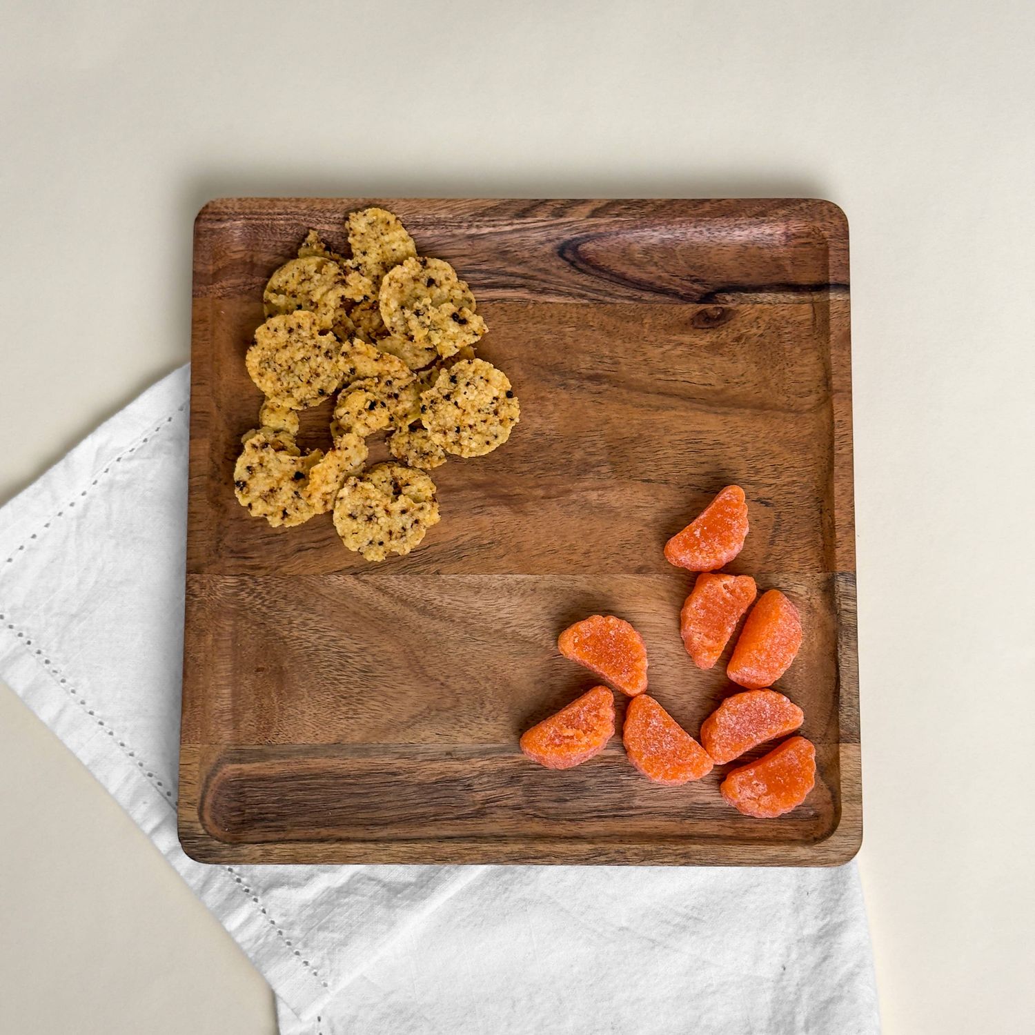 India Handicrafts Inc - Large Natural Wood Square Tray, 4