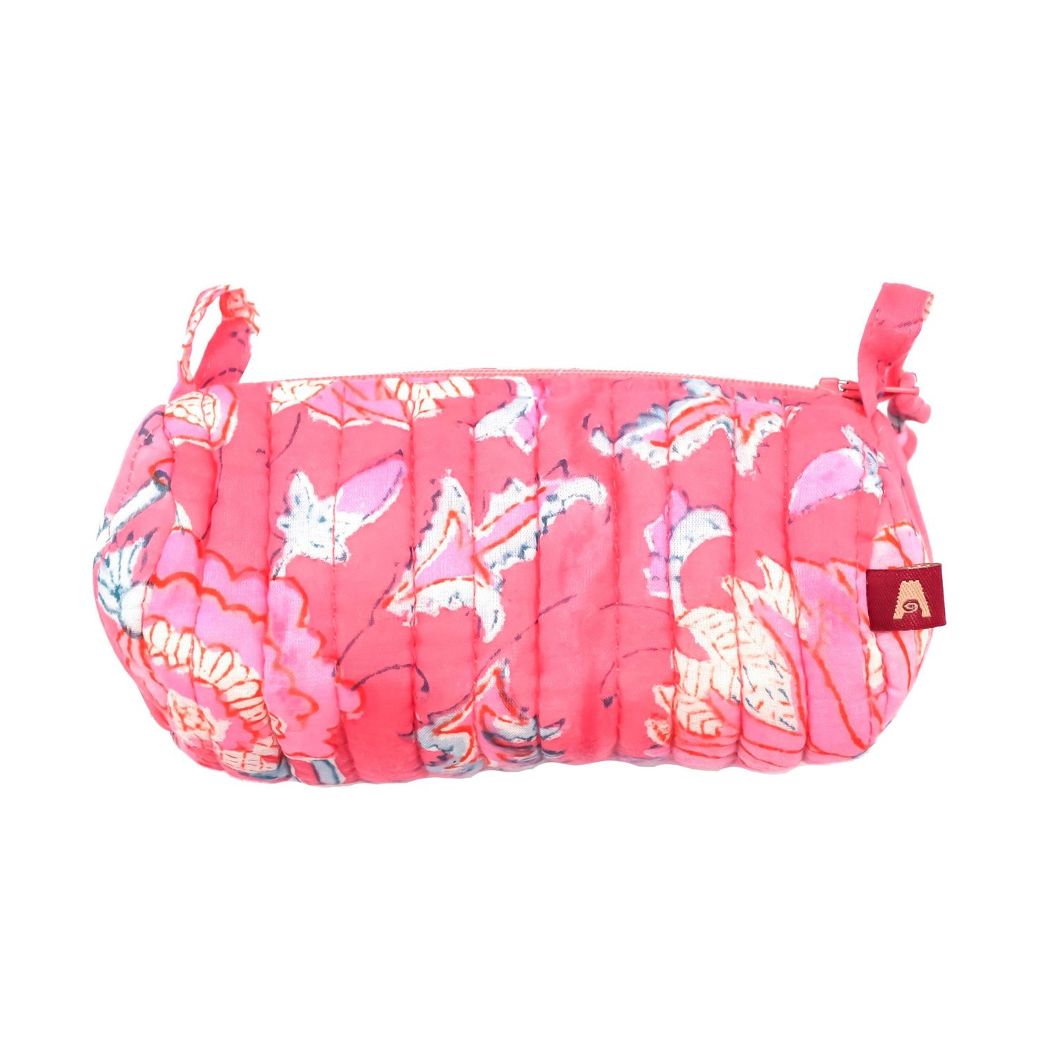 Anju Jewelry - Peony Bloom Personal Accessory Bag - Block Printed Cotton