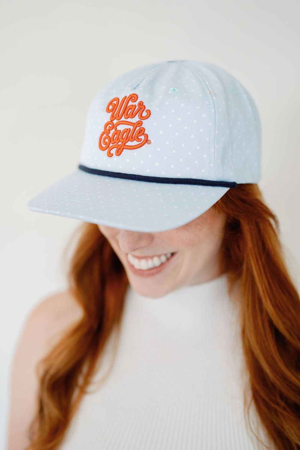 Gracefully Made Art - Auburn University Polka Dot Hat 