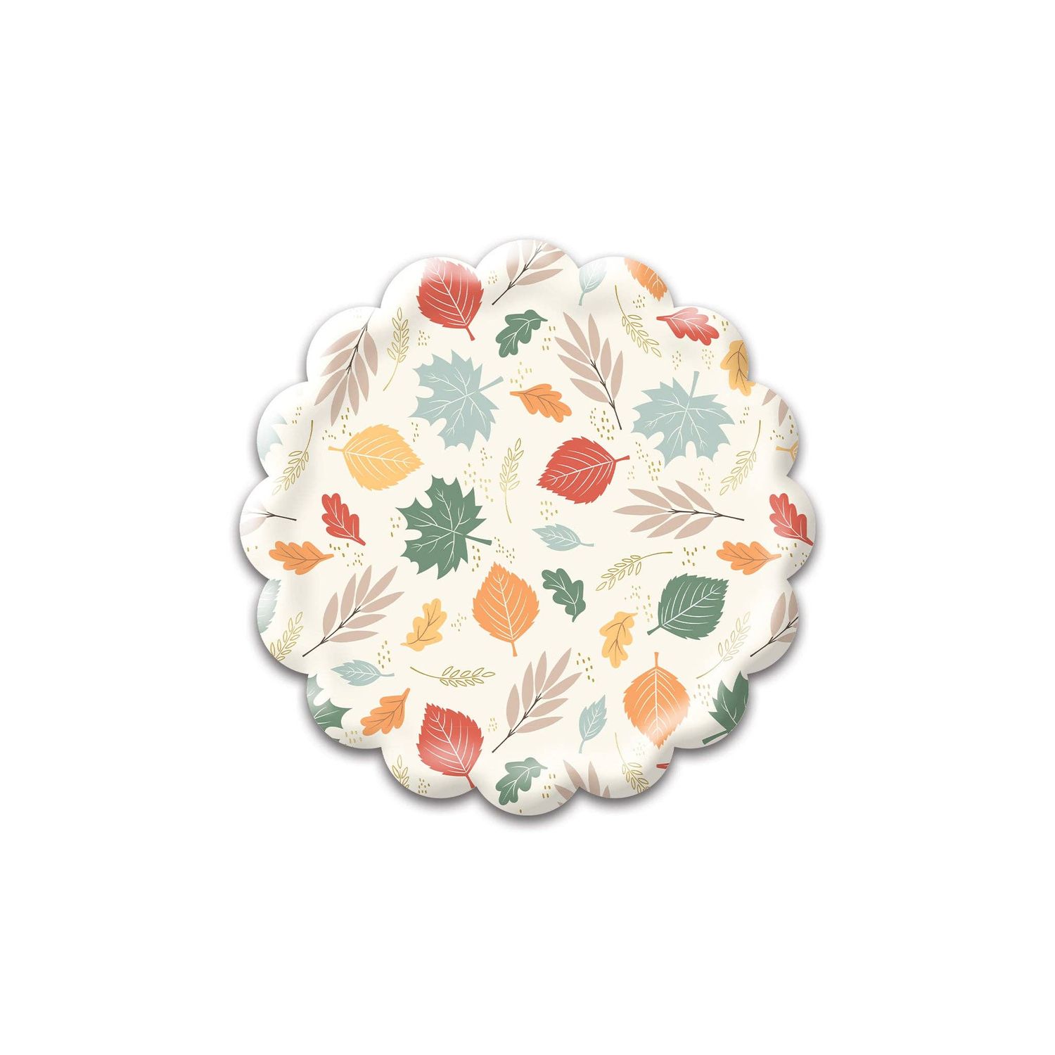 My Mind’s Eye - PLTS378D - Scattered Leaves Paper Plates