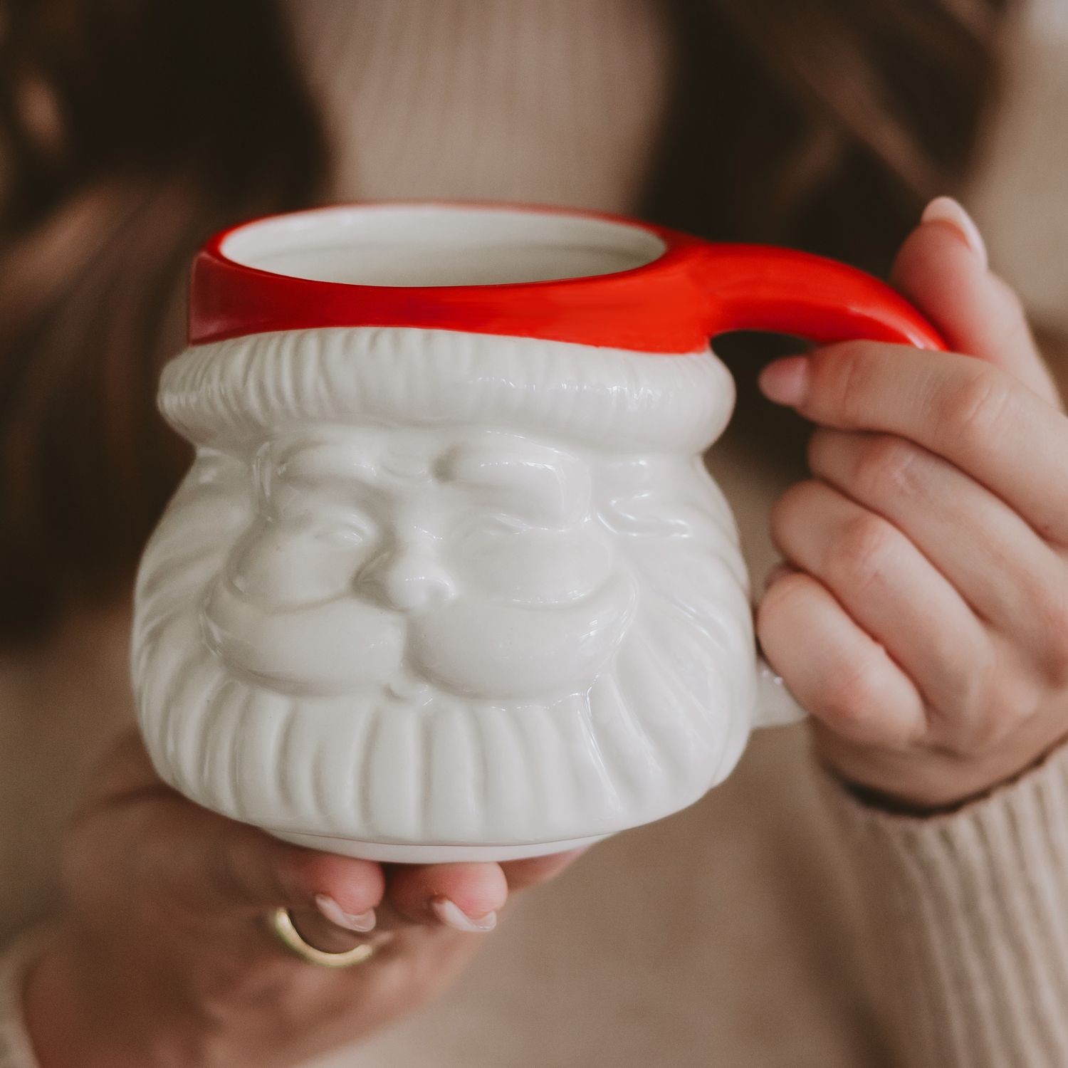 Sweet Water Decor - Red Hat Santa Coffee Mug - Christmas Decor