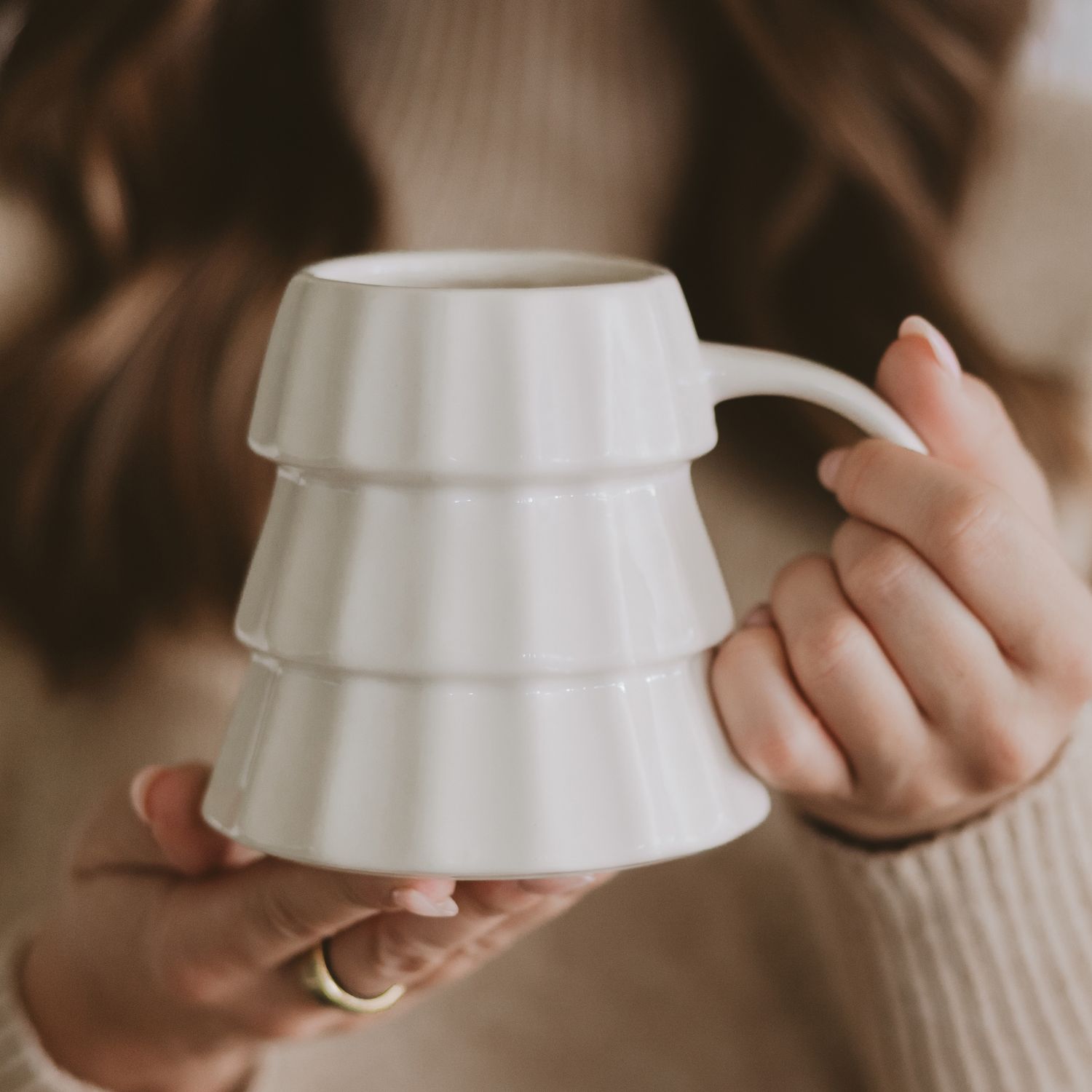 Sweet Water Decor - Cream Tree Coffee Mug - Christmas Decor &amp; Gifts
